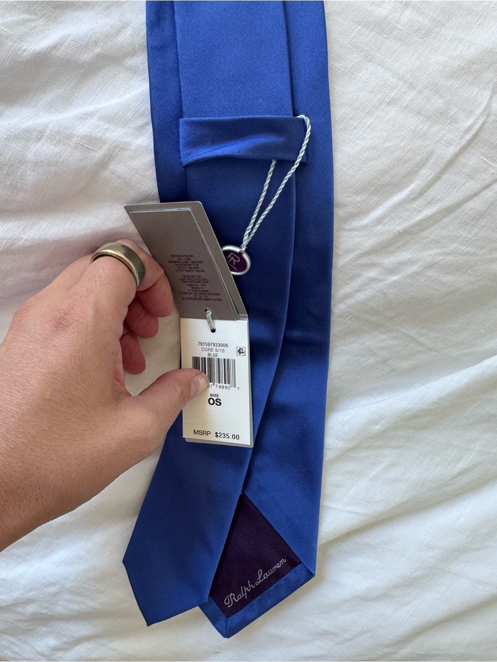 Ralph Lauren Men's Royal Blue Silk Tie
